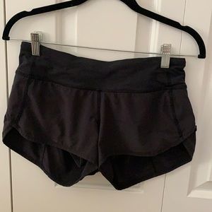 Lululemon black Speed Up shorts